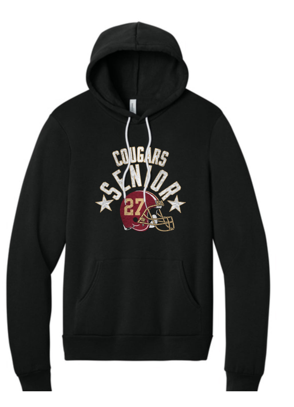 SENIOR FOOTBALL HOODIE - NO GLITTER
