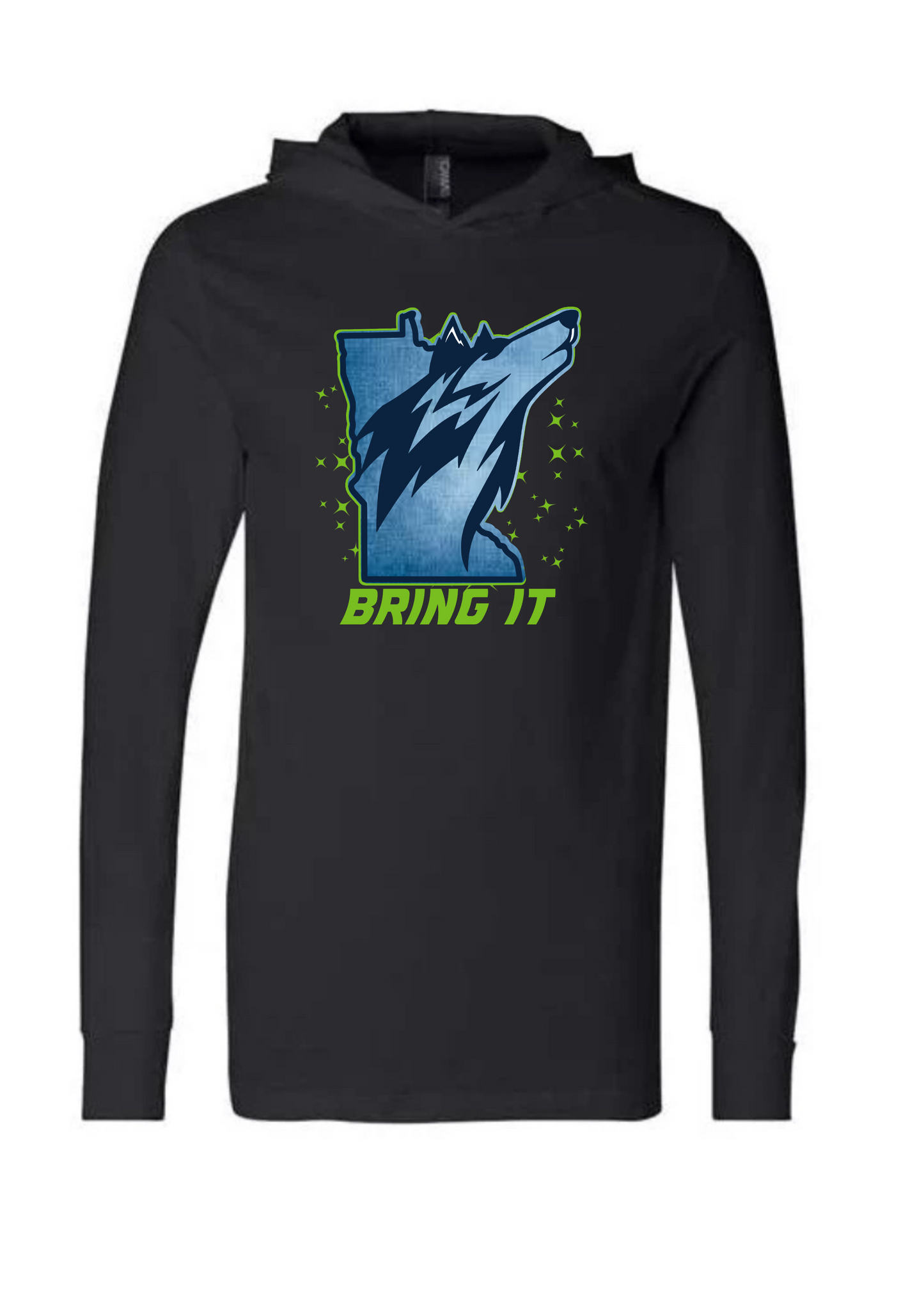 Bring It Timberwolves long sleeve hooded tees
