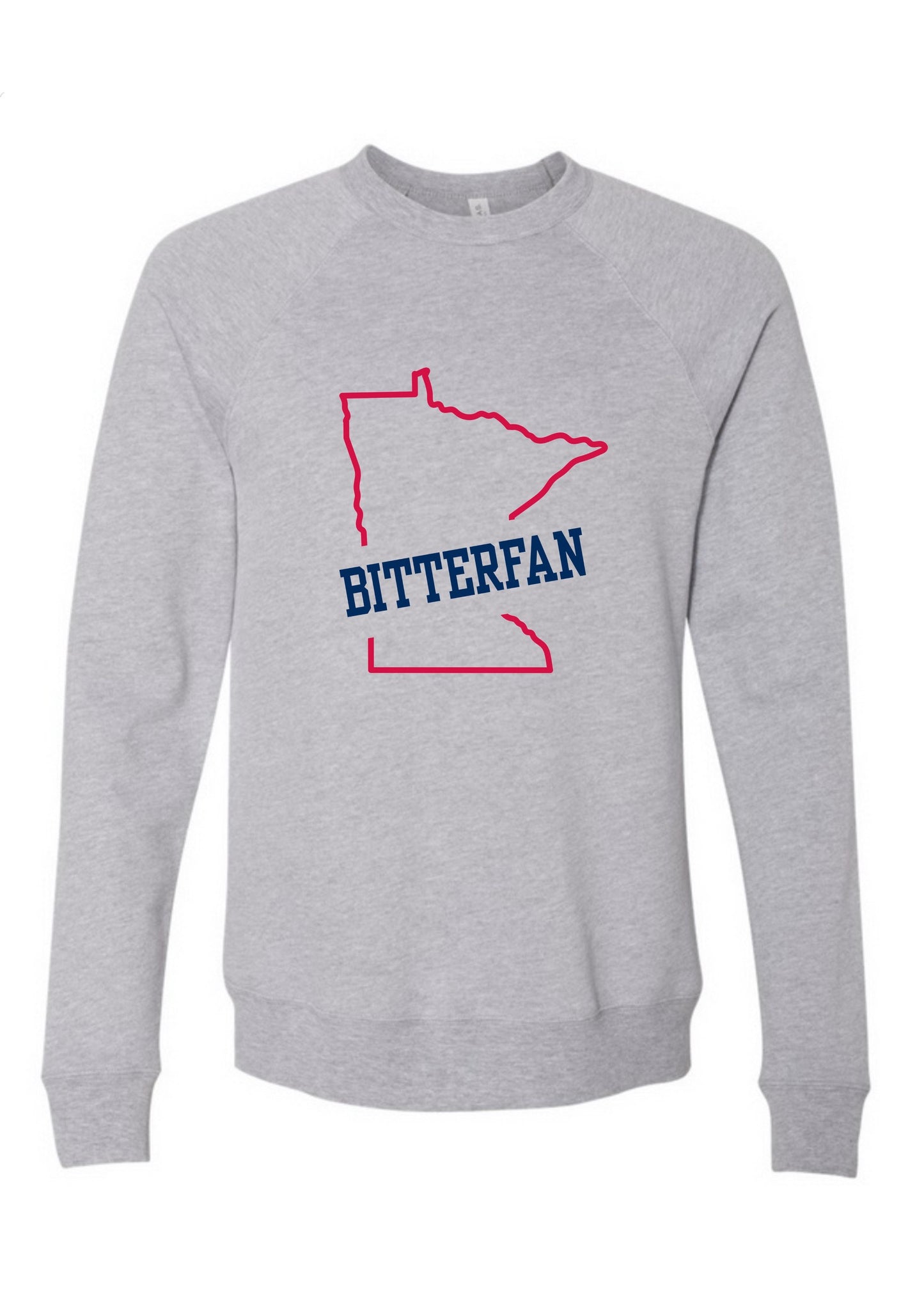 BITTERFAN MN baseball crewneck sweatshirts