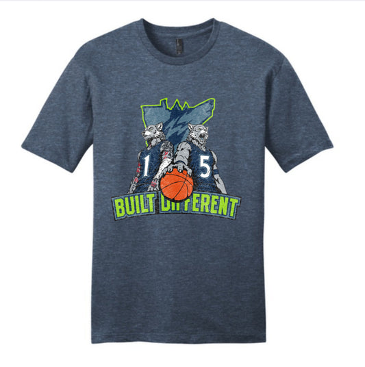 TWO DOGS (Built Different) Adult Tee