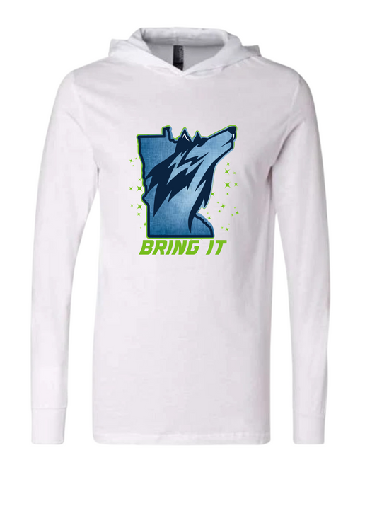 Bring It Timberwolves long sleeve hooded tees