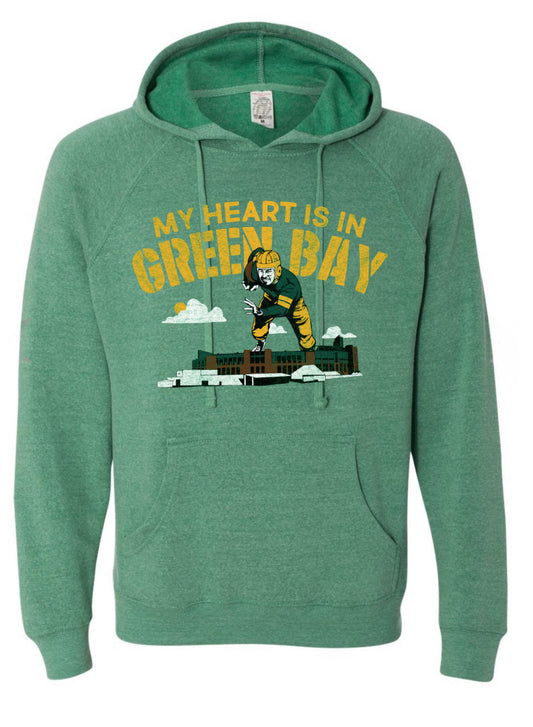 GREEN BAY HEART HOODIE