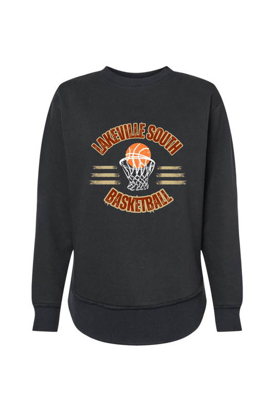 Lakeville South basketball women’s raw hem crewneck sweatshirt
