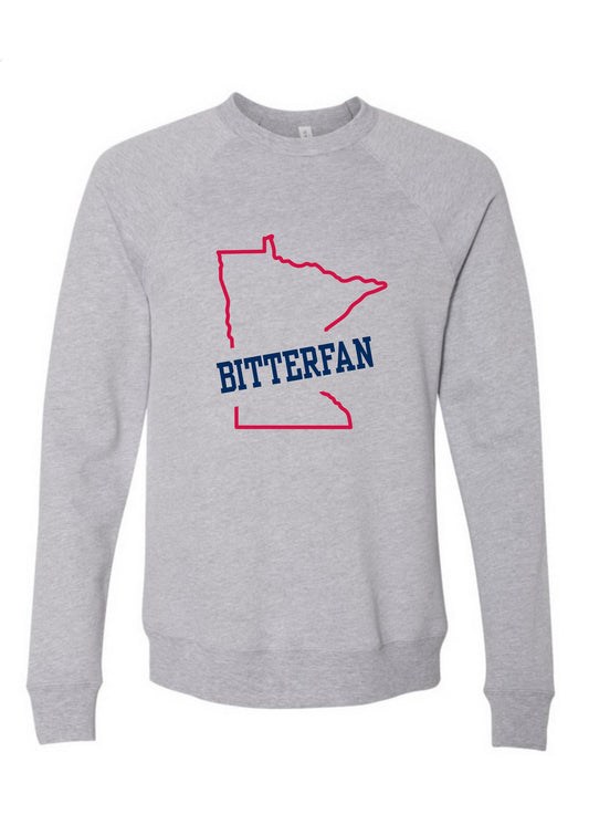 BITTERFAN MN baseball crewneck sweatshirts