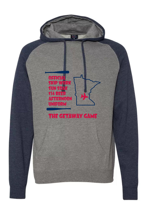 Getaway Game navy/gray hoodie