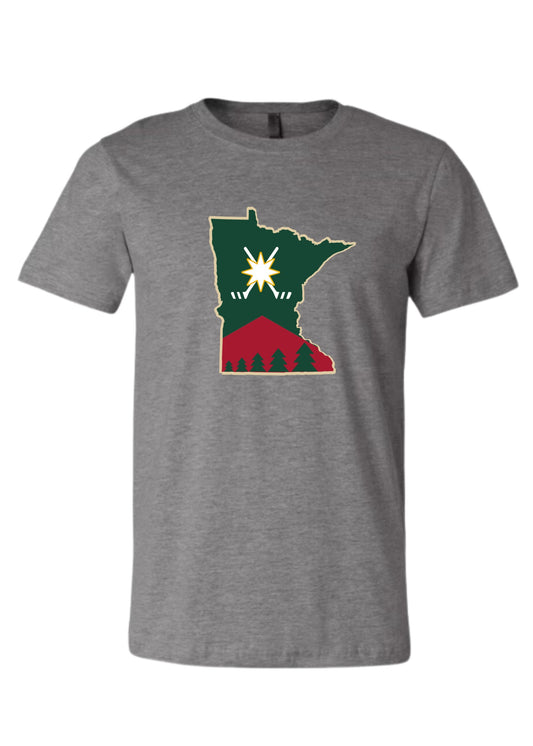 Hockey State gray tee